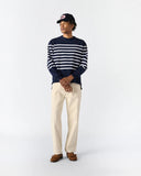 Striped Mariner Top - Navy/White