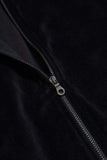 Corduroy Training Zip Jacket - Black