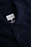 Fredensborg Mercerised Cotton Knitted Shirt - Dark Navy
