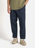 Recycled Polytech Pleated Track Pant - Navy