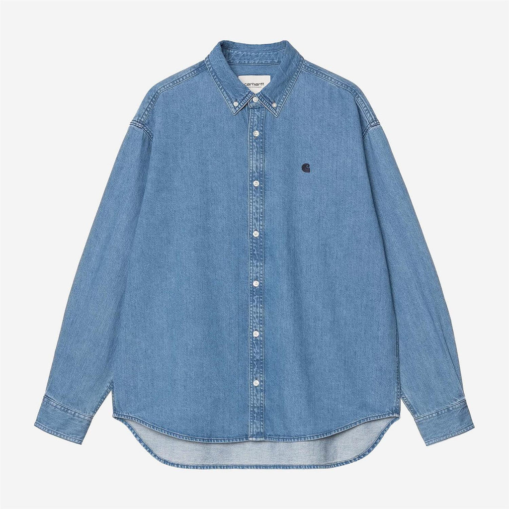 L/S Lucas Shirt - Blue (stone washed)
