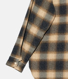 Work Shirt - Khaki Cotton Heavy Shadow Plaid Flannel