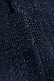 Bykle Neps Wool Rib Sock - Dark Navy