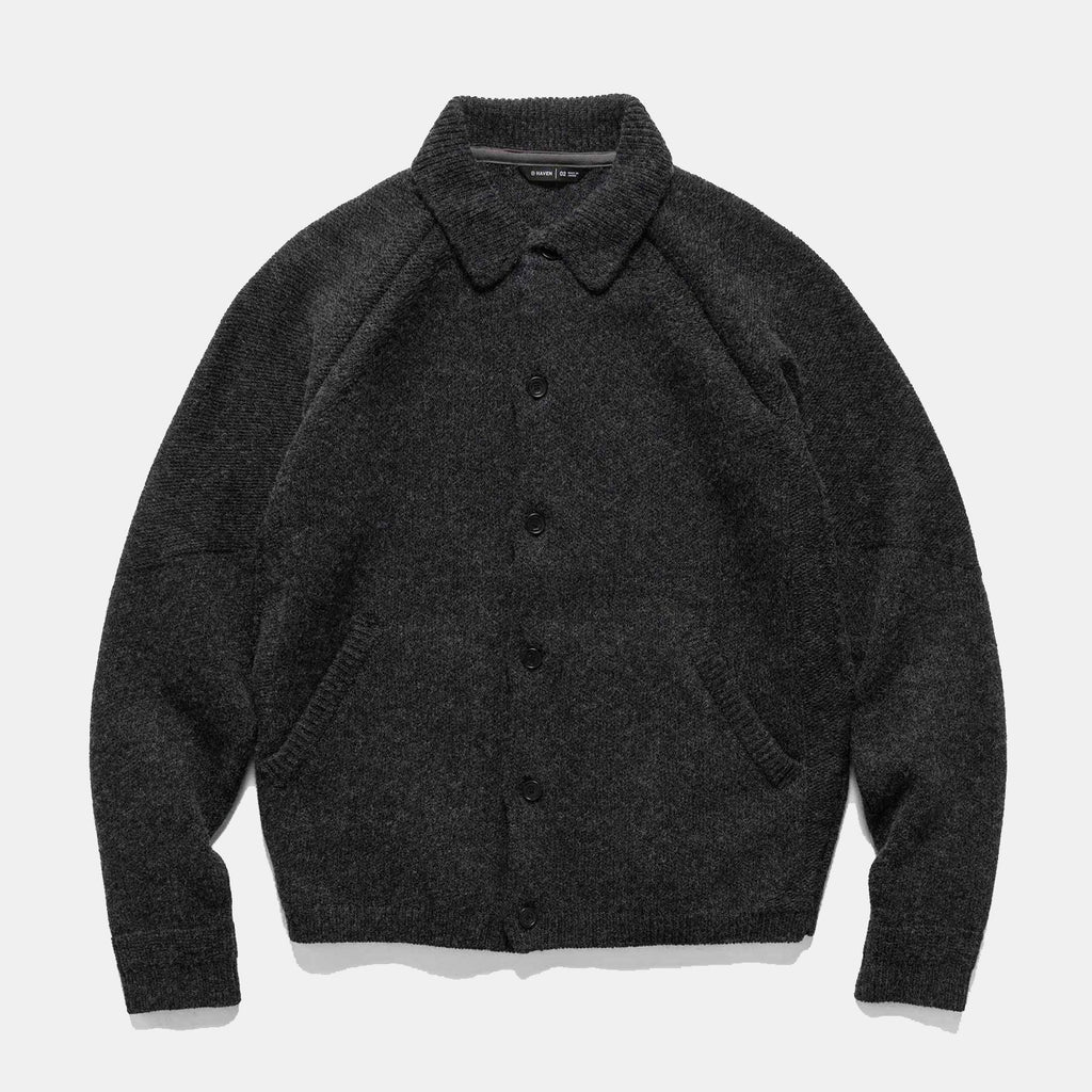 Highland Knit Shirt - Merino Wool Cashmere - Charcoal