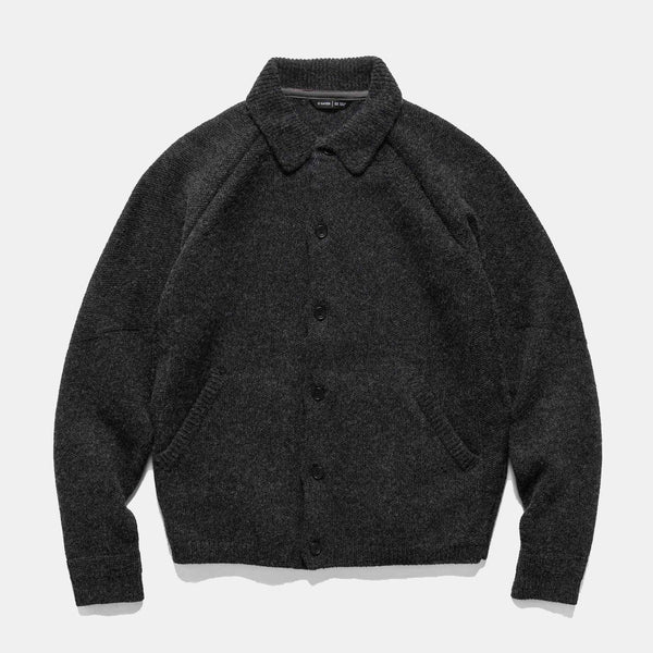 Highland Knit Shirt - Merino Wool Cashmere - Charcoal
