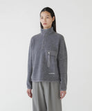 wool fleece pullover - gray