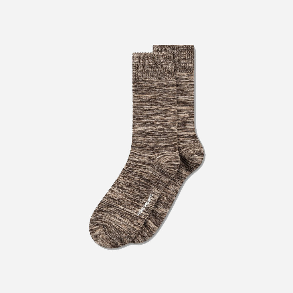 Bykle Heavy Cotton Twist Sock - Seal Brown