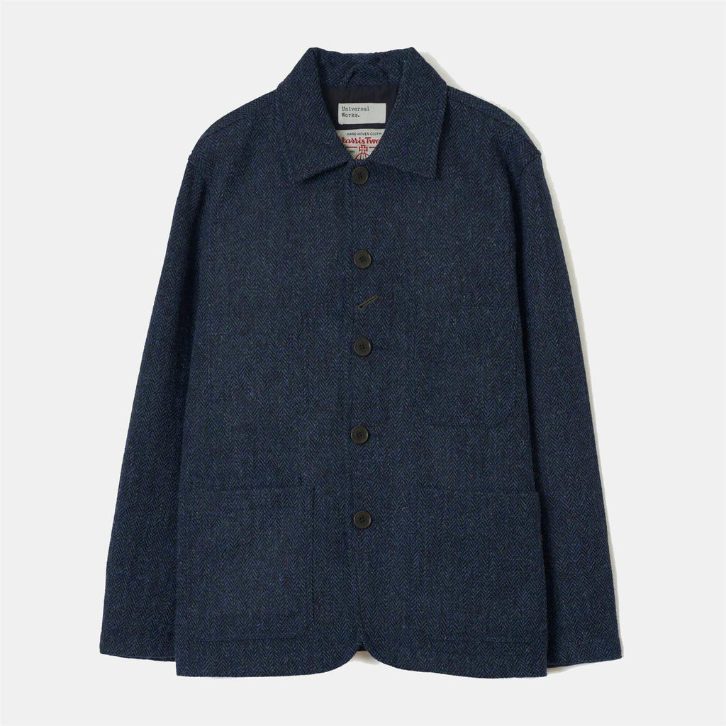 OG Bakers Jacket  Harris Tweed - Blue/Black