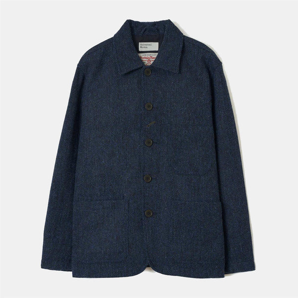OG Bakers Jacket  Harris Tweed - Blue/Black