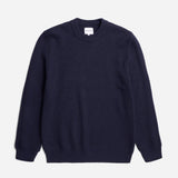 Henning Cotton Wool Rib Sweater - Dark Navy