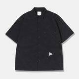UV cut stretch SS shirt - black