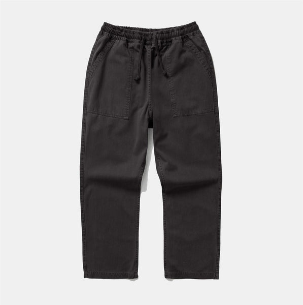 Pigment Herringbone Chef Pants - Black