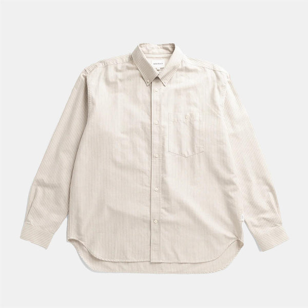 Falster Oversize Oxford BD Shirt - Dark Dust Green