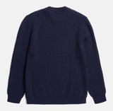 Henning Cotton Wool Rib Sweater - Dark Navy