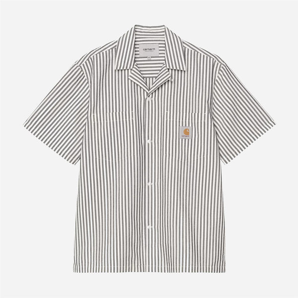 S/S Leavel Shirt - Leavel Stripe/Black/Wax