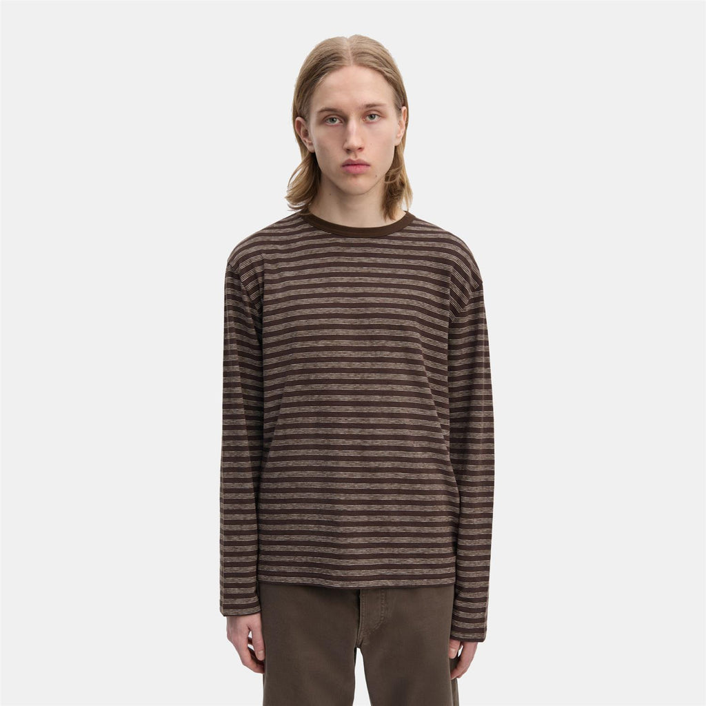 Another T-shirt 3.0, JPN, - Brown Ecru Stripe