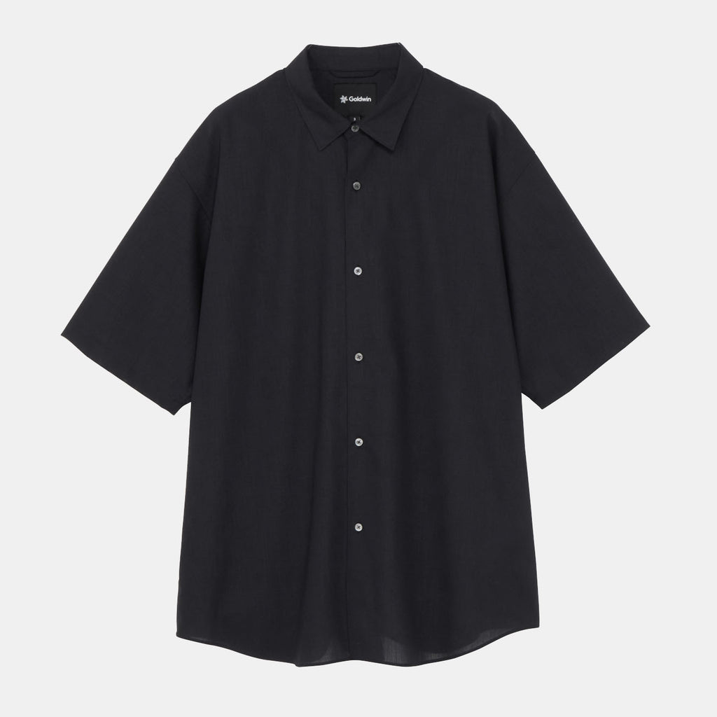 High Twisted Wool Relax S/S Shirt - Ebony Gray