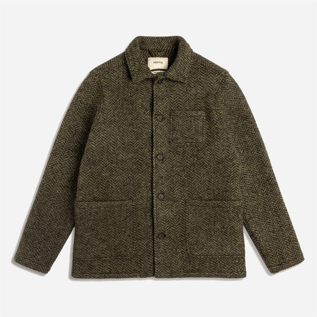 Ormiston Jacket - Moss Herringbone Wool