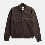 Aldrup Lambswool Cardigan - Heathland Brown
