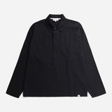 Isefjord Compact Cotton LS Polo - Black