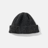 Ribbed Beanie - Merino Wool Cashmere - Black