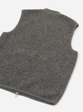 Zip Waistcoat -- Grey Marl Wool Fleece