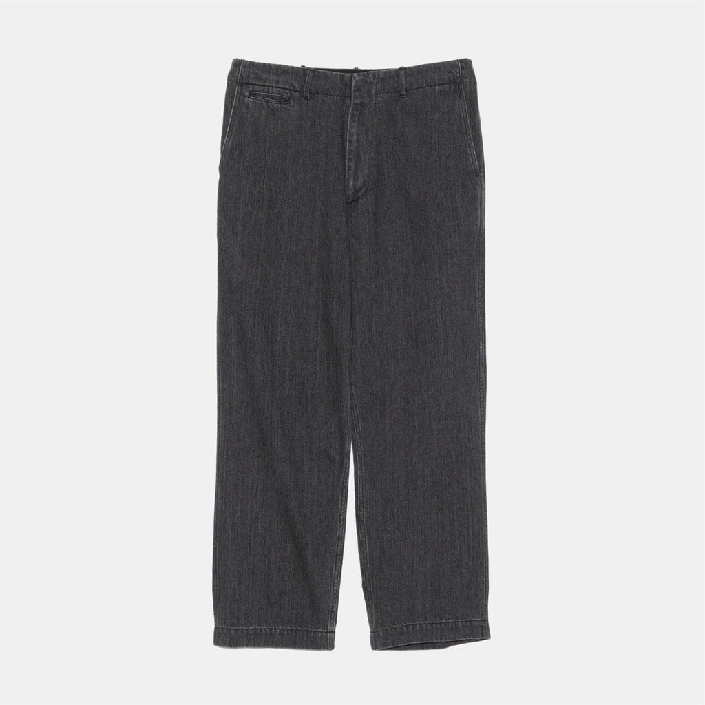 Wide Denim Pants - Gray