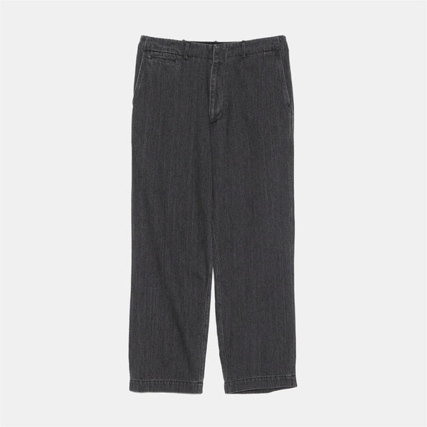 Wide Denim Pants - Gray