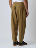 Pleated Track Pant Brushed Moleskin - Sand