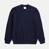 Henning Cotton Wool Rib Sweater - Dark Navy