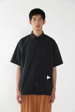 UV cut stretch SS shirt - black