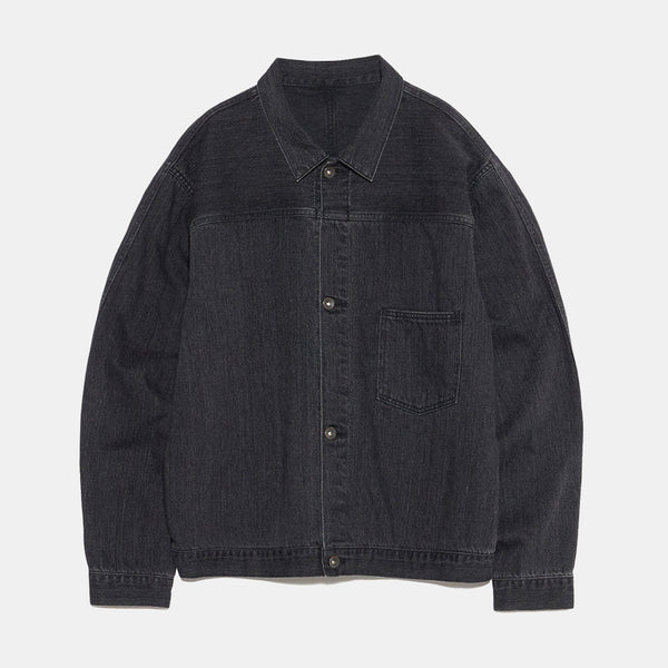 Short Denim Jacket - Gray