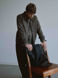Highland Knit Shirt - Merino Wool Cashmere - Charcoal