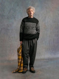 Junction Crew Fairisle Band Fleece - Black