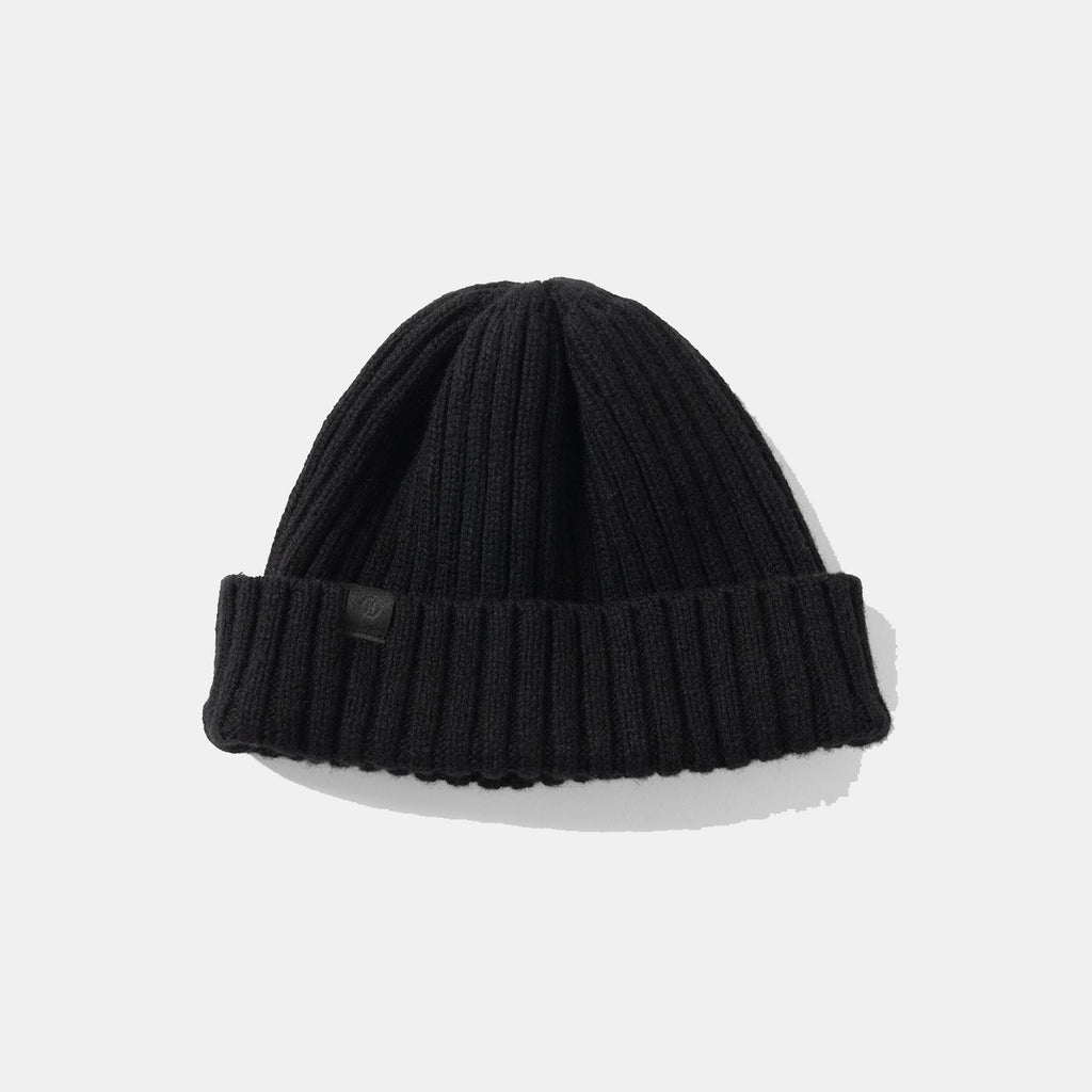 Ribbed Beanie - Merino Wool Cashmere - Charcoal