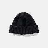 Ribbed Beanie - Merino Wool Cashmere - Charcoal