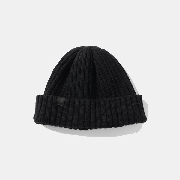 Ribbed Beanie - Merino Wool Cashmere - Charcoal