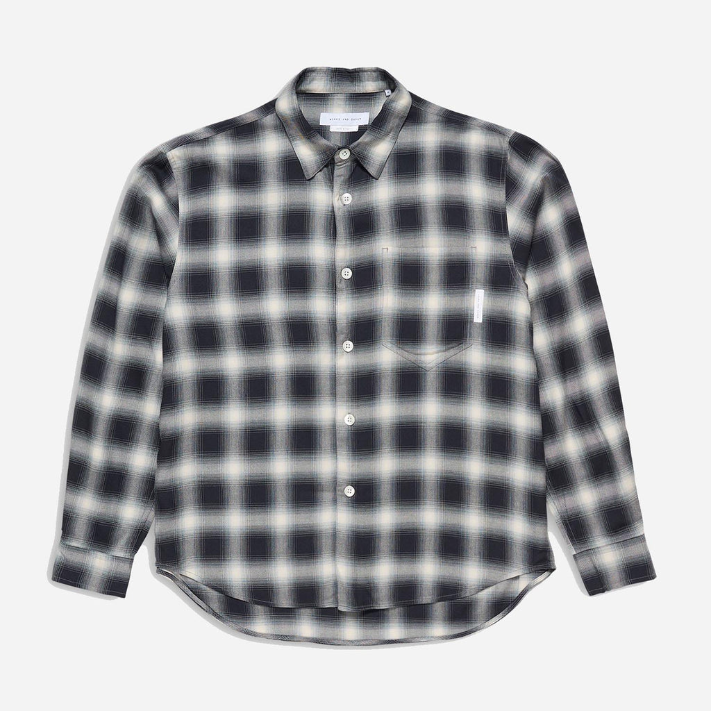 Rayon Check Classic Shirt - Black Check