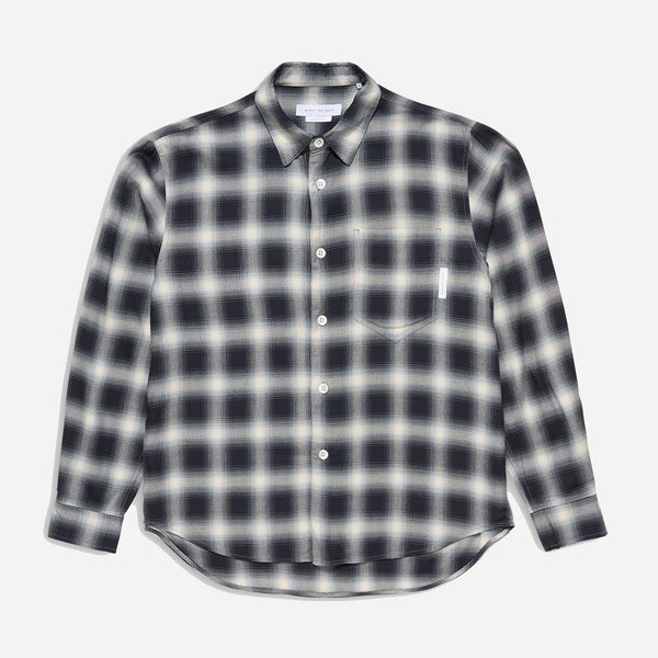 Rayon Check Classic Shirt - Black Check