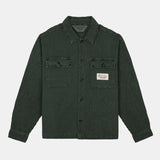 Waffle Button Front Shirt - Pine