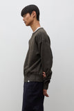 Gilja Brushed Diagonal Cotton Fleece Sweatshirt - Beech Green