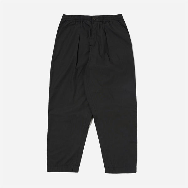 Recycled Polytech Pleated Track Pant - Black