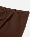 Brushed Back Pleated Jeans - Fudge