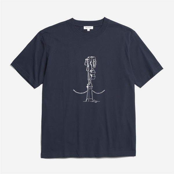 Norse x Daniel Frost MapMaster Print T-shirt - Dark Navy
