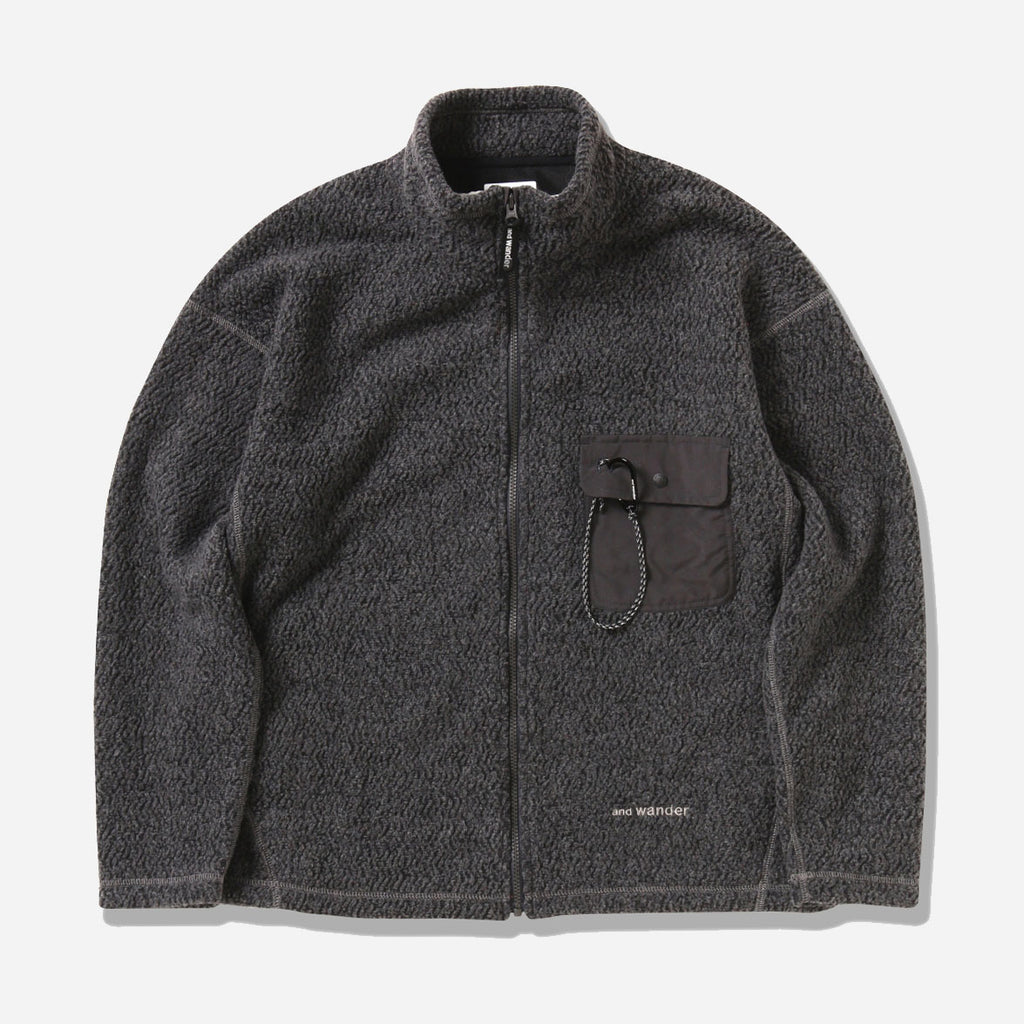 re wool JQ stand zip - charcoal