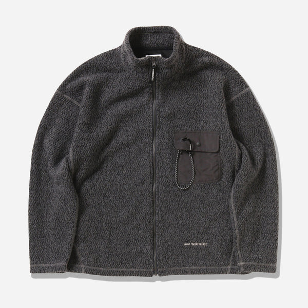re wool JQ stand zip - charcoal