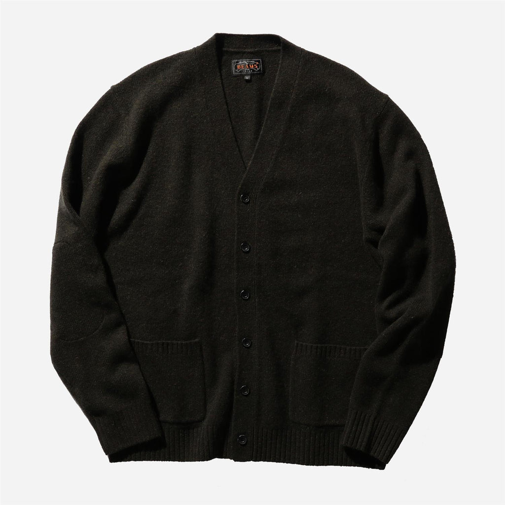 Cardigan Elbow Patch 7G - Olive