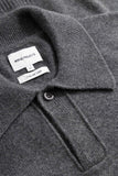 Anholt Merino Lambswool Polo - Grey Melange