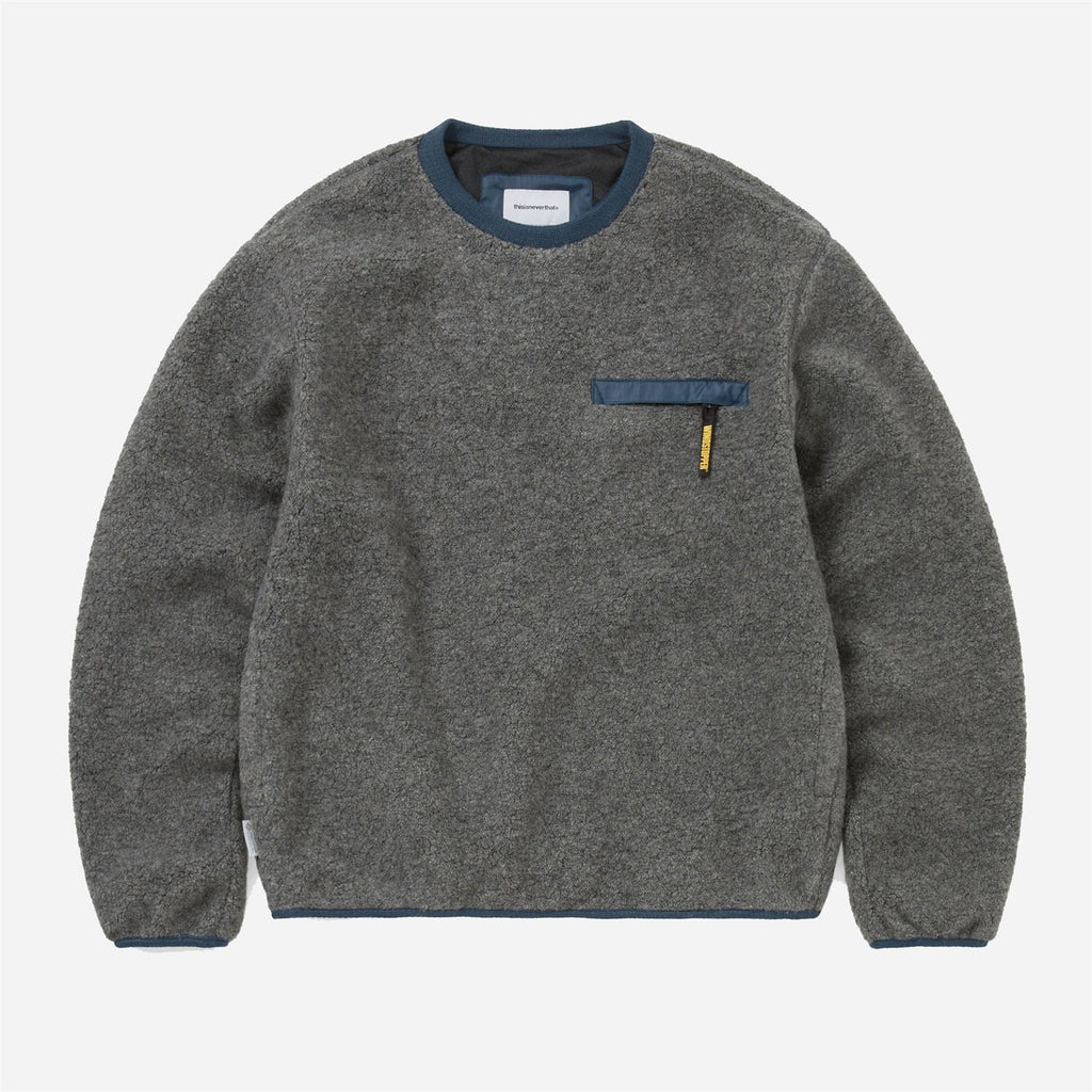 GORE-TEX WINDSTOPPER® Wool Fleece Crewneck - Heather Grey