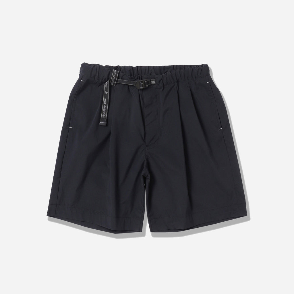 UV cut stretch short pants - black